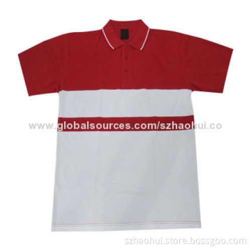 Men's yarn dyed pique polo shirt, OEM service is available